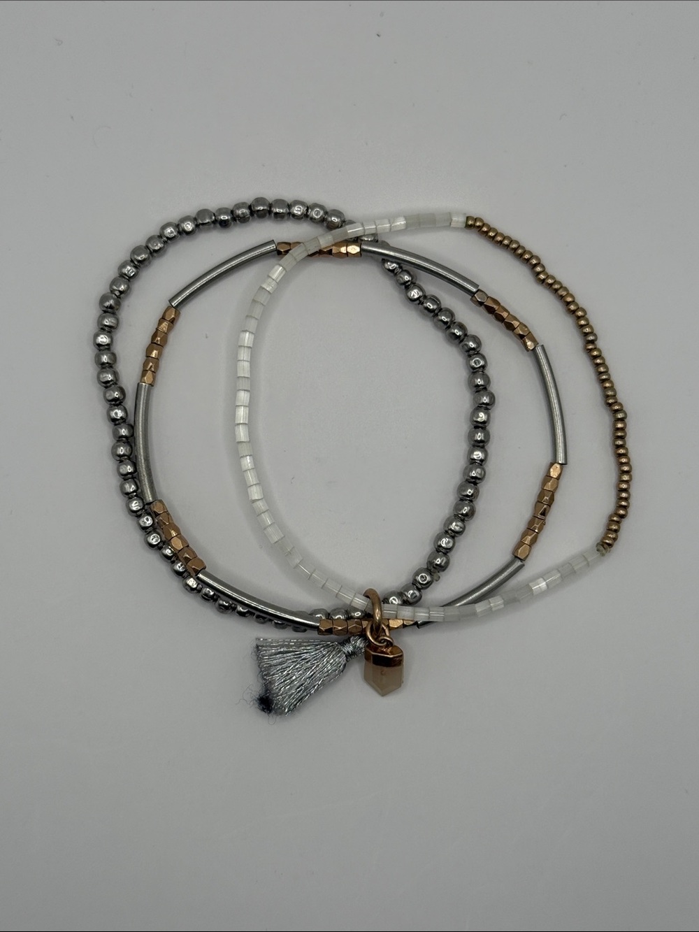 Keep Collective - Silver and Rose Gold Beaded Bracelet Set